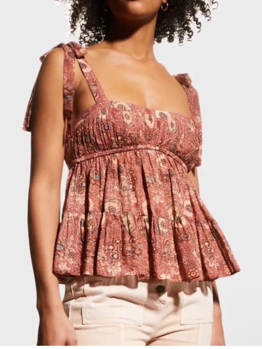 ULLA Johnson Syma Tie Shoulder Top Size 10